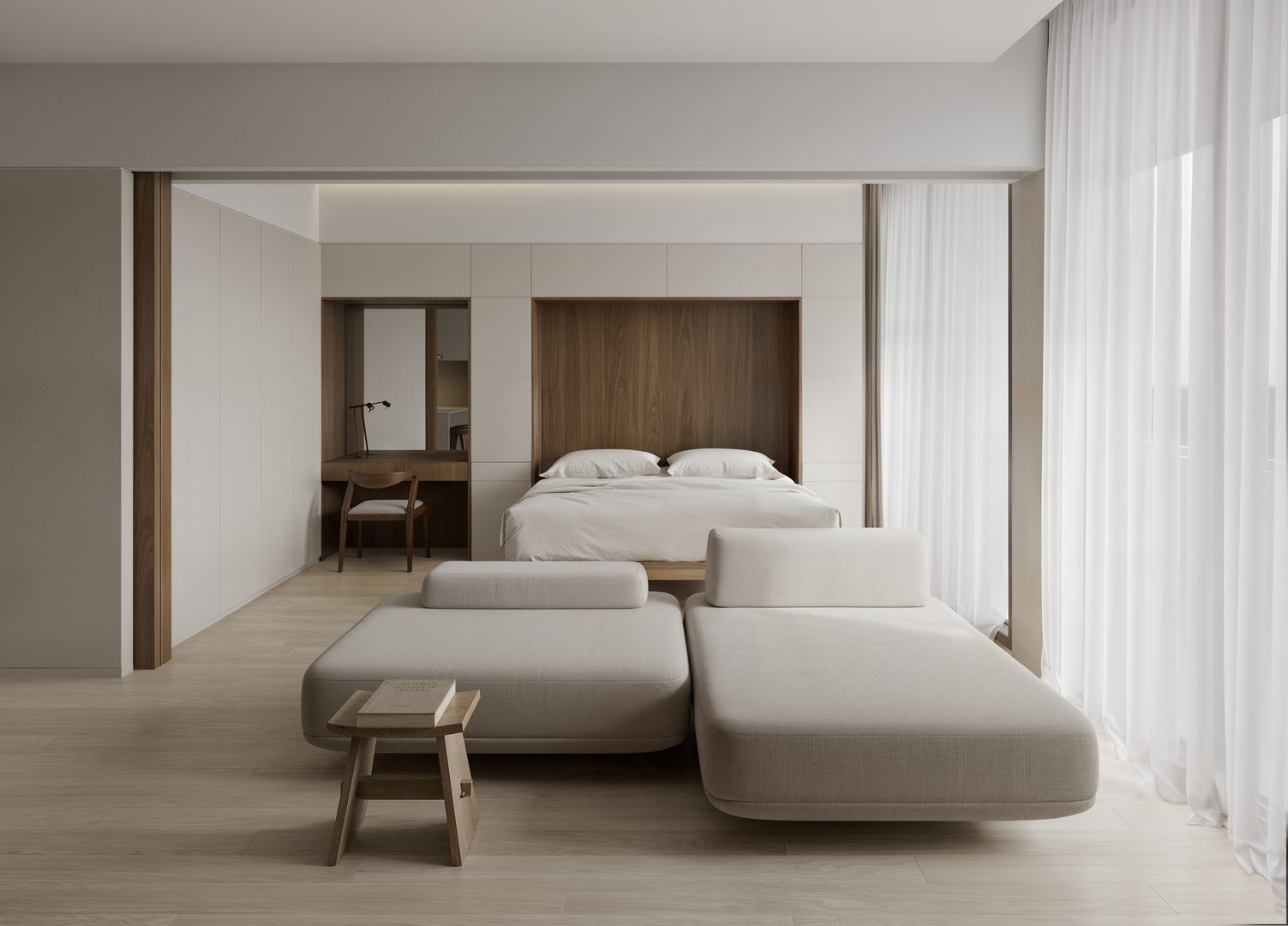 Интерьер однокомнатной квартиры в Terra Grouve Layan The Momentum Phuket