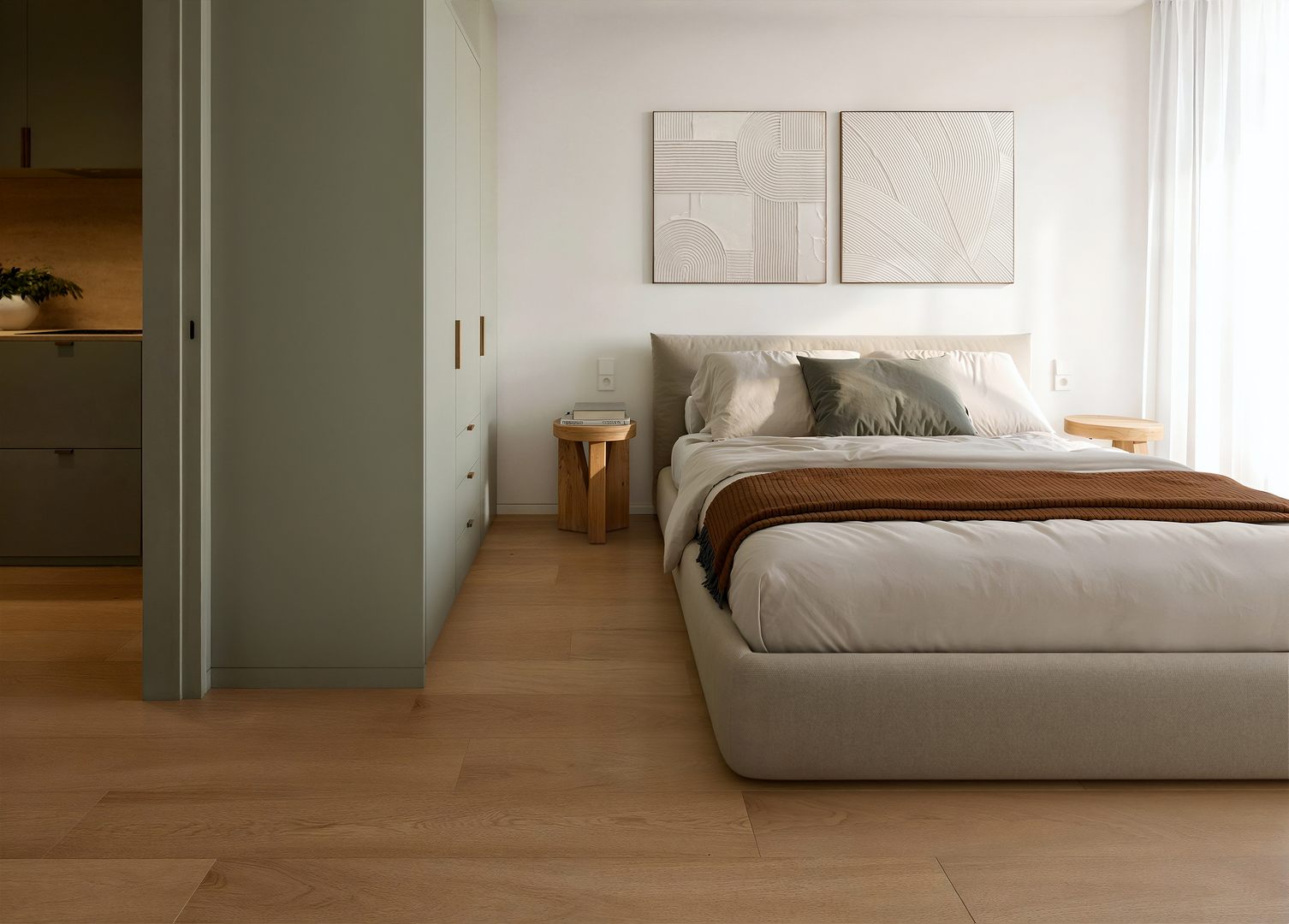 Интерьер квартиры с 1 спальней в Serene Condo Layan The Momentum Phuket