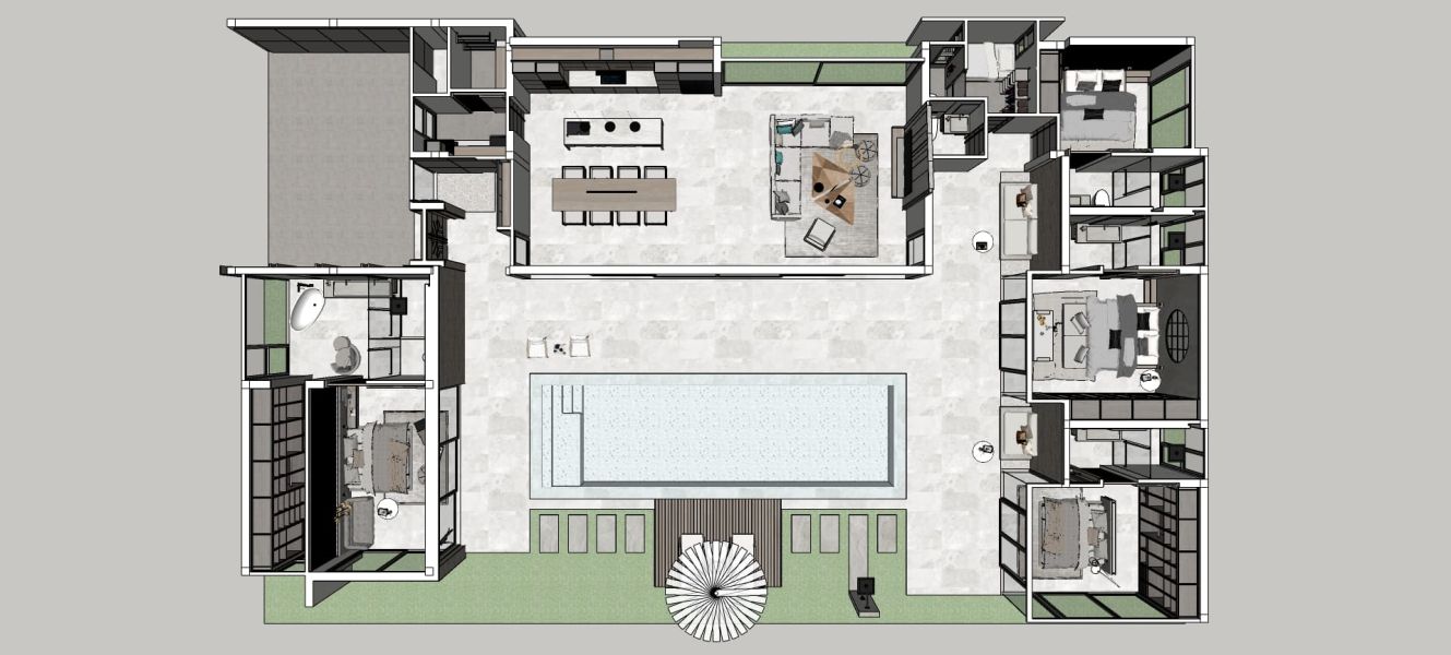 layout asheras villa