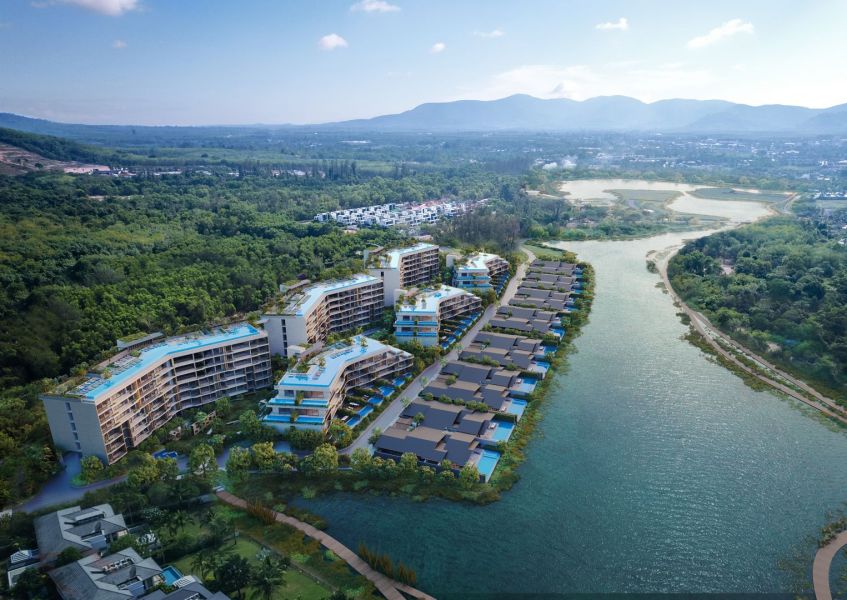 Апартаменты с 1 спальней в Laguna Lakelands Residences, Пхукет вид на комплекс сверху